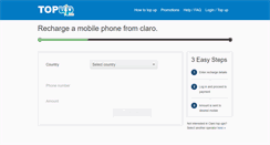 Desktop Screenshot of claro.topup.com